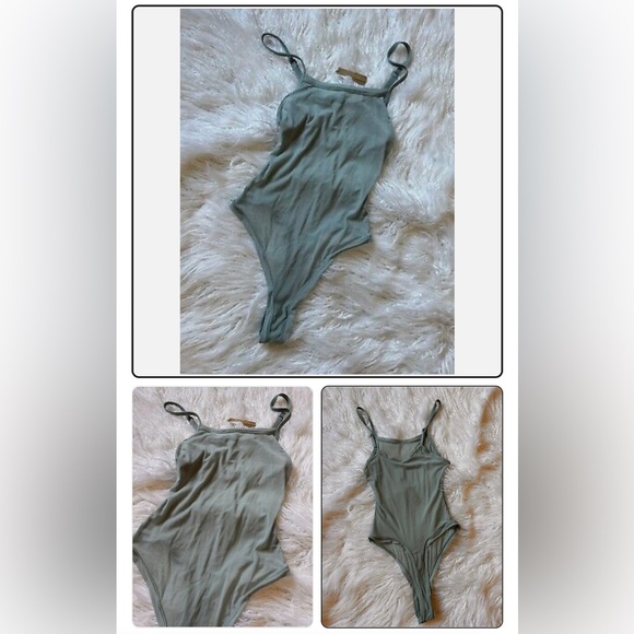 SKIMS Tops - Skims Mesh Thong Bodysuit Color:Sky